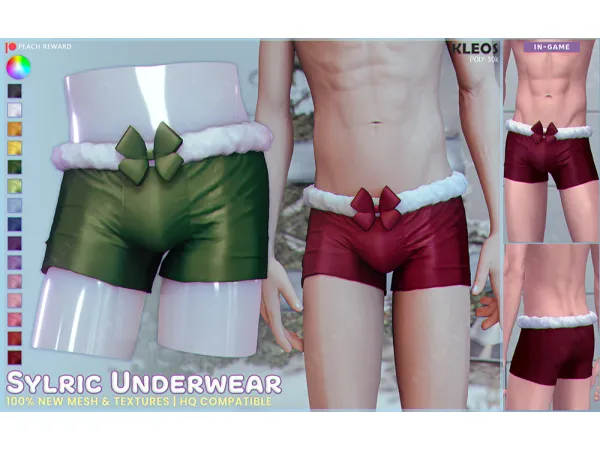 Alpha PEACH Sylric Underwear by kleossims - The Sims 4 Custom Content