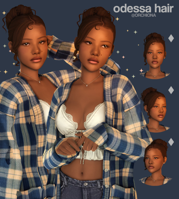 Maxis Match odessa hair by simsfinds - The Sims 4 Custom Content