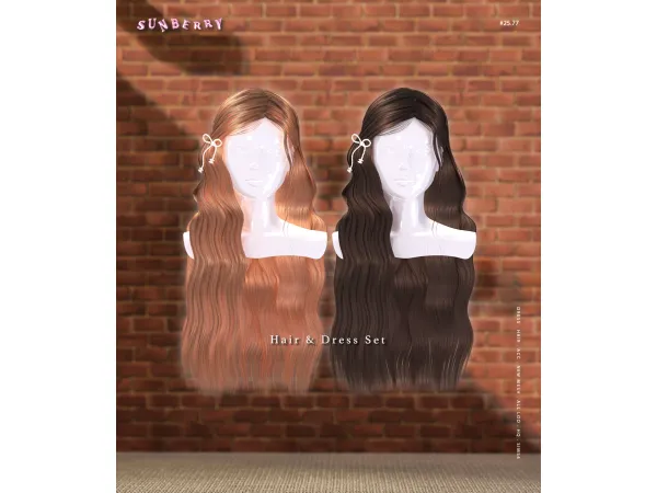 Alpha [SUNBERRY]2577 Hair - The Sims 4 Custom Content