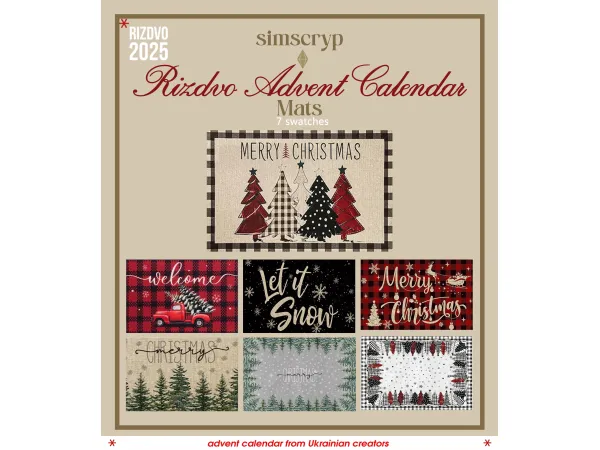 Day 18. ud835udcd0ud835udcedud835udcffud835udceeud835udcf7ud835udcfd ud835udcd2ud835udceaud835udcf5ud835udceeud835udcf7ud835udcedud835udceaud835udcfb ud835udfd0ud835udfceud835udfd0ud835udfd3 - Christmas Door Mats by simscryp