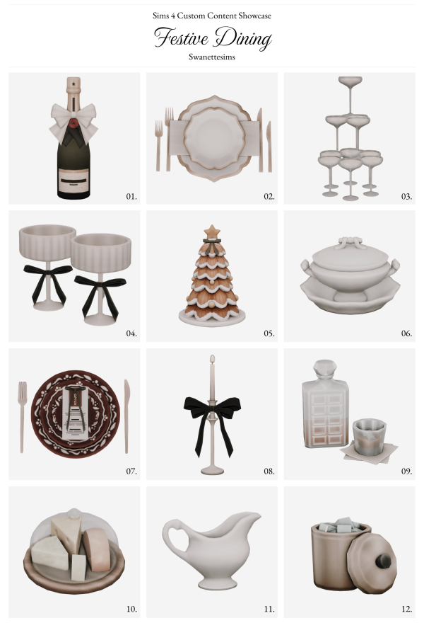 Maxis Match Festive Dining by simsfinds - The Sims 4 Custom Content