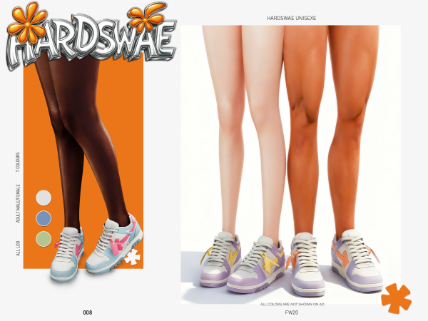 Alpha [HRDSWAE] FREE HOLIDAY GIFT fw2020 OffWhte 'Out Of The Office' Sneaker by simsfinds - The Sims 4 Custom Content