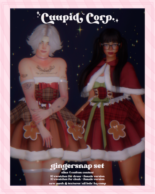 Alpha cuupid corp gingersnap set by missme12 - The Sims 4 Custom Content