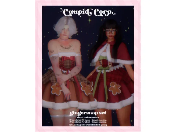 Alpha cuupid corp gingersnap set - The Sims 4 Custom Content
