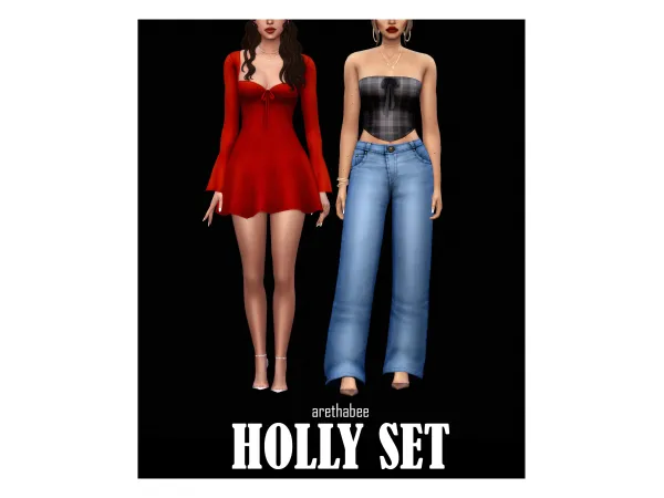 Maxis Match holly set by arethabee - The Sims 4 Custom Content