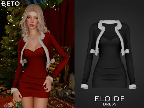 Alpha Elodie (Dress) - The Sims 4 custom content