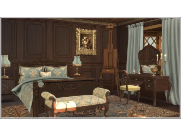 Mix Eleonore Master Bedroom by philo - The Sims 4 Custom Content