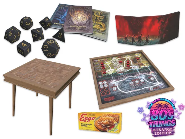 Maxis Match Comiko 80s Things Stranger Edition Set by comiko - The Sims 4 Custom Content