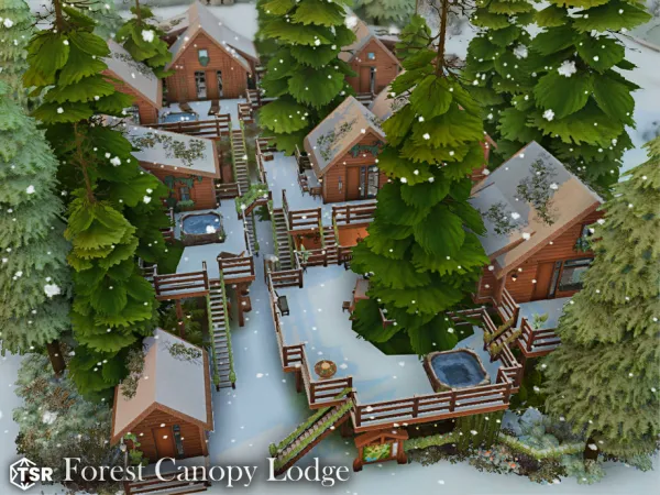 Maxis Match Forest Canopy Lodge l noCC - The Sims 4 Custom Content