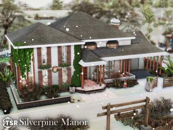 Maxis Match Silverpine Manor l noCC by simzmora - The Sims 4 Custom Content