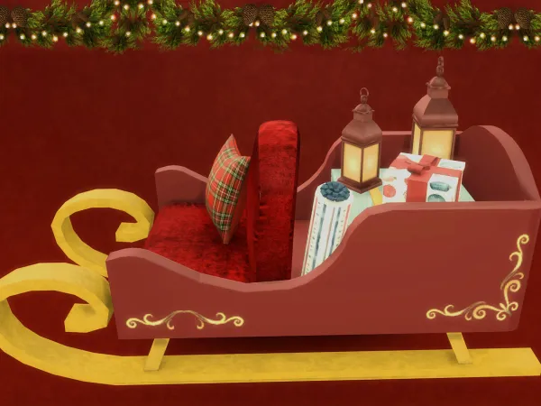 Alpha ModCo Advent Sleigh - The Sims 4 Custom Content