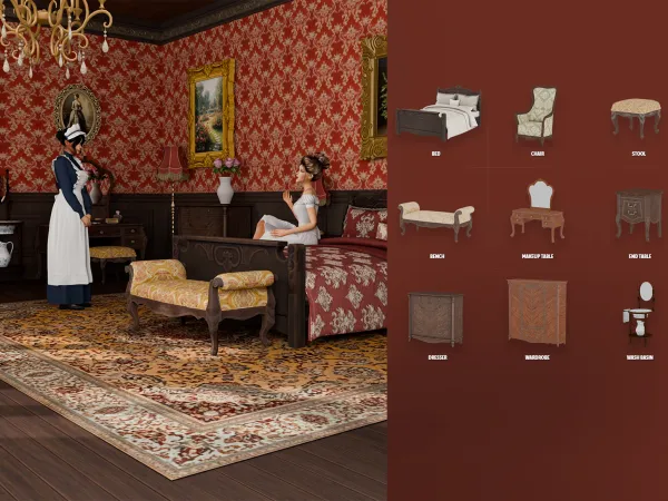 Christmas Past Victorian Bedroom