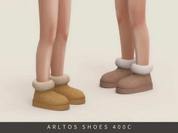 Maxis Match Cozy Fur Boots Child by Arltos - The Sims 4 Custom Content