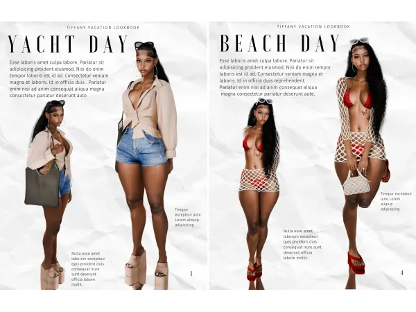 Alpha TIFFANY VACTION LOOKBOOK by ch3rrysimss - The Sims 4 Custom Content