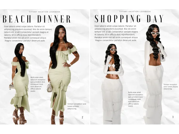 Alpha TIFFANY VACTION LOOKBOOK by simsfinds - The Sims 4 Custom Content