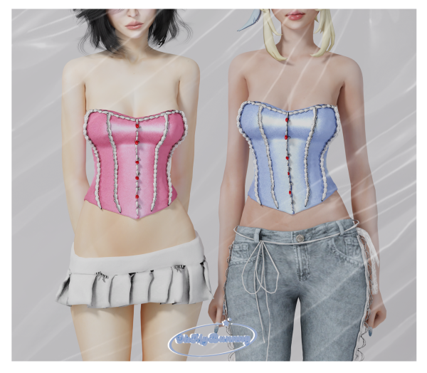 Alpha 🍒Candy Corset🍒 by ohmybunnny2 - The Sims 4 custom content