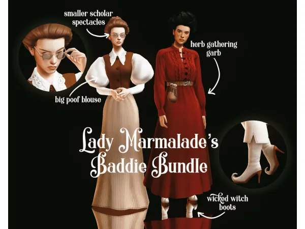 Maxis Match Lady Marmalade's Baddie Bundle by esotericas - The Sims 4 Custom Content