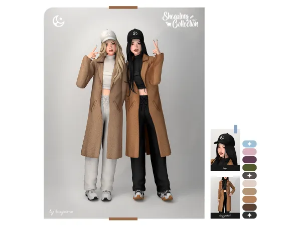 Cap + Long Jacket - Shearling Collection II