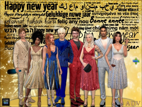 Maxis Match Festive Couple Outfits by artedellavita_mabra - The Sims 4 Custom Content