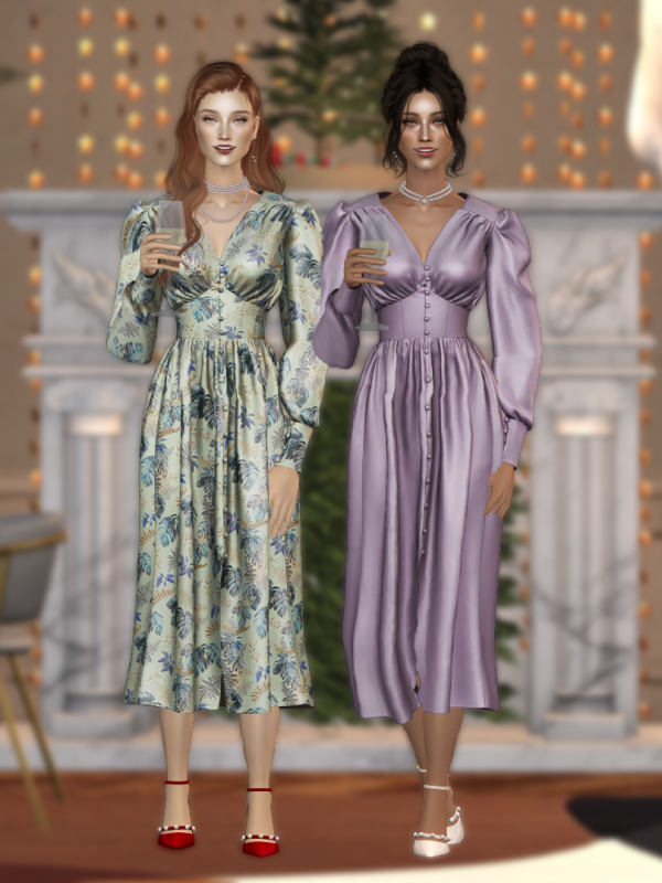 4t2 Simpliciaty Eloise Dress by simsfinds - The Sims 2 Custom Content