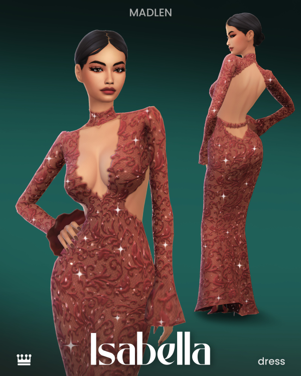 Maxis Match Isabella Dress by simsfinds - The Sims 4 Custom Content
