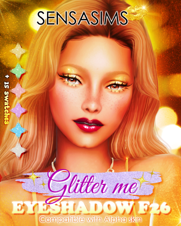Mix GLITTER ME MAXIS MIX EYESHADOW F26 by sensasims - The Sims 4 Custom Content