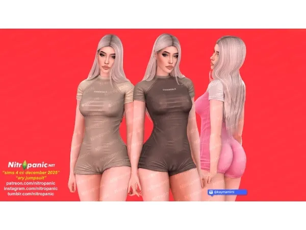 Alpha Nitropanic_Ary Jumpsuit - The Sims 4 Custom Content