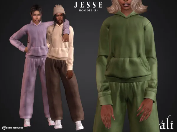 Mix JESSE hoodie (f) by thesimsresource - The Sims 4 Custom Content