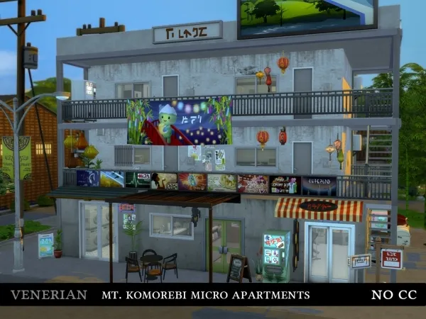 Maxis Match Mt Komorebi Micro Apartments (NO ) by venerian - The Sims 4 Custom Content