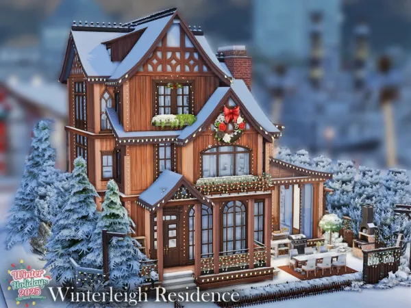 Maxis Match Winterleigh Residence l noCC by simzmora - The Sims 4 Custom Content