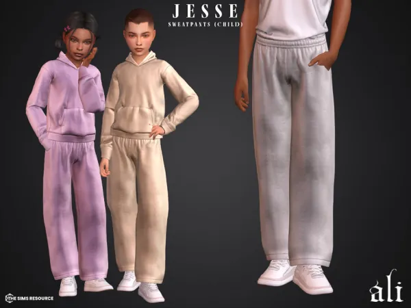 Mix JESSE sweatpants (child) by thesimsresource - The Sims 4 Custom Content