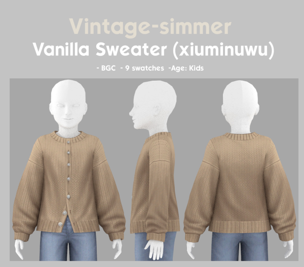 Maxis Match Vanilla Cardigan simmer by simsfinds - The Sims 4 Custom Content
