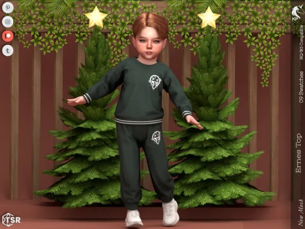 Mix Ernes Top Toddler by KaTPurpura - The Sims 4 Custom Content