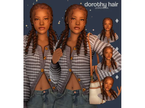 Maxis Match dorothy hair by orchiona_ - The Sims 4 Custom Content