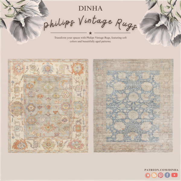 Alpha Philips Vintage Rugs by dinhagamer - The Sims 4 Custom Content