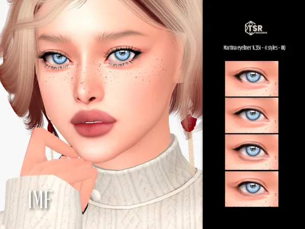 Mix IMF Martina Eyeliner N351 by thesimsresource - The Sims 4 Custom Content