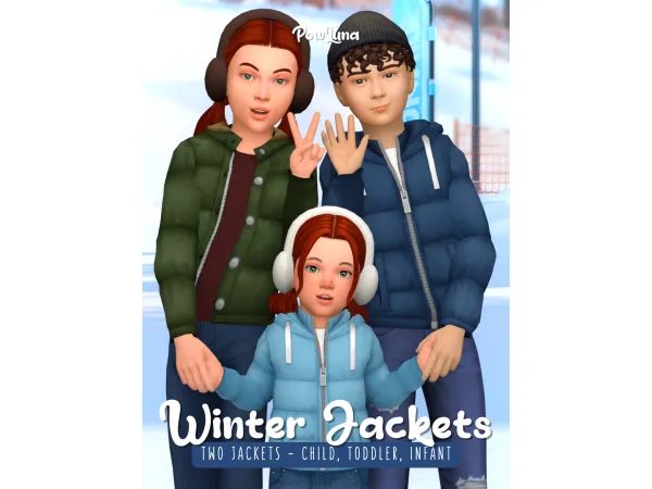 Maxis Match WINTER JACKETS by powluna - The Sims 4 custom content