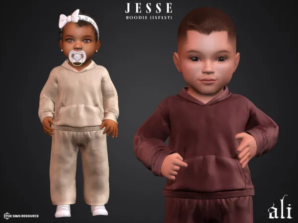 Mix JESSE hoodie (infant) by thesimsresource - The Sims 4 Custom Content