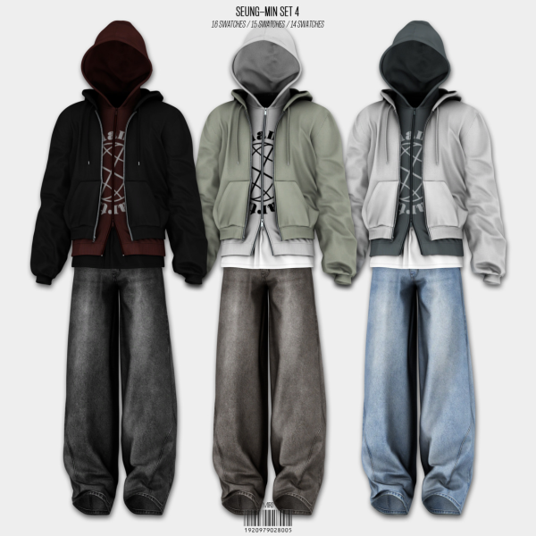 Alpha Seung Min Set 4 by simsfinds - The Sims 4 Custom Content
