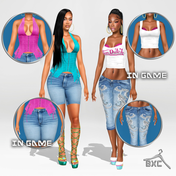 Alpha BADDIE Y2K SET by simsfinds - The Sims 4 Custom Content