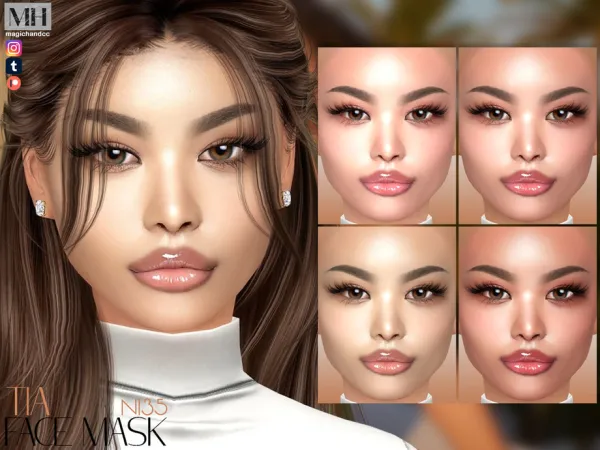 Alpha Tia Face Mask N135 by magichandcc - The Sims 4 Custom Content