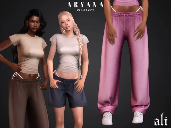 Mix ARYANA sweatpants by thesimsresource - The Sims 4 Custom Content
