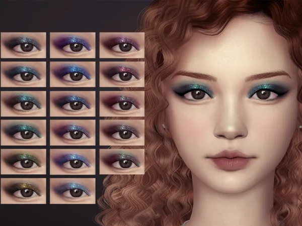 Alpha Night Spark Eyeshadows by modcollective - The Sims 4 Custom Content