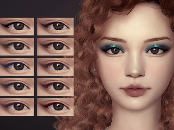 Alpha Night Spark Eyeliner - The Sims 4 Custom Content