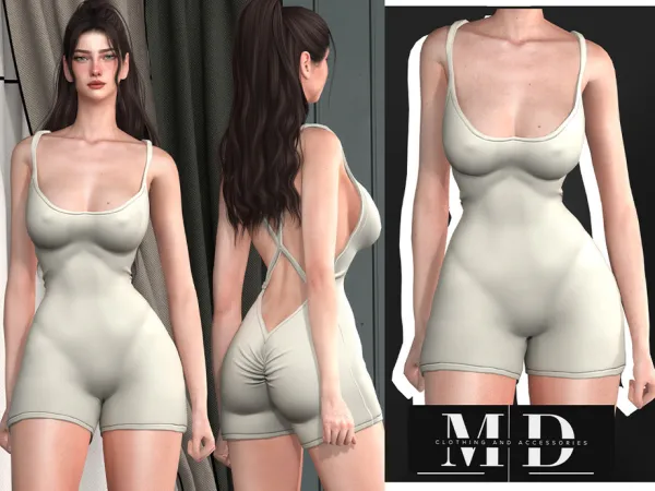 Alpha sports jumpsuit set FEMALE - The Sims 4 custom content