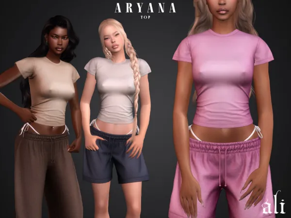 Alpha ARYANA top by ali1 - The Sims 4 Custom Content