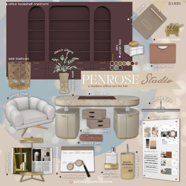 Alpha penrose studio by bambisims - The Sims 4 Custom Content