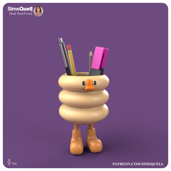 Alpha Duck Pencil Case by simsfinds - The Sims 4 Custom Content