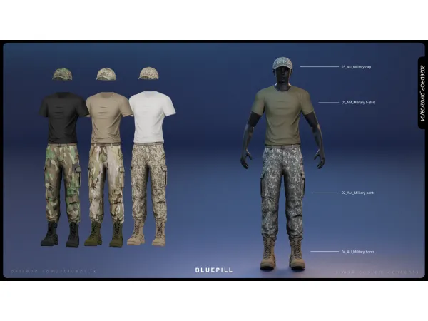 Alpha Military outfit by xbluepillx - The Sims 4 Custom Content