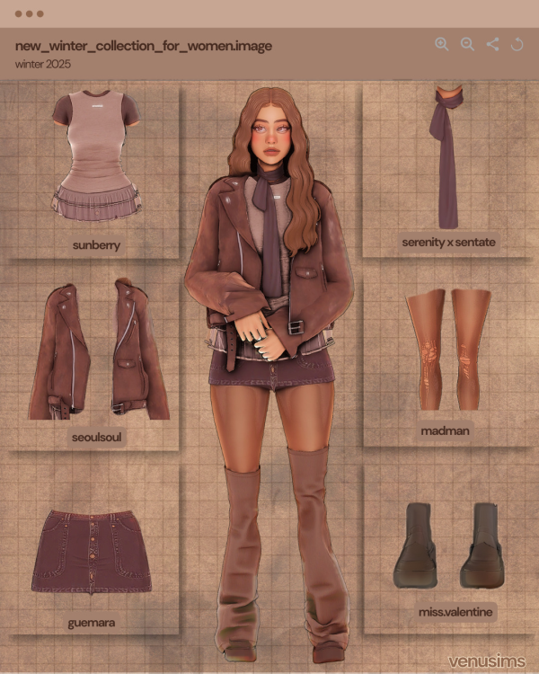 Mix winter lookbook 5 by simsfinds - The Sims 4 Custom Content